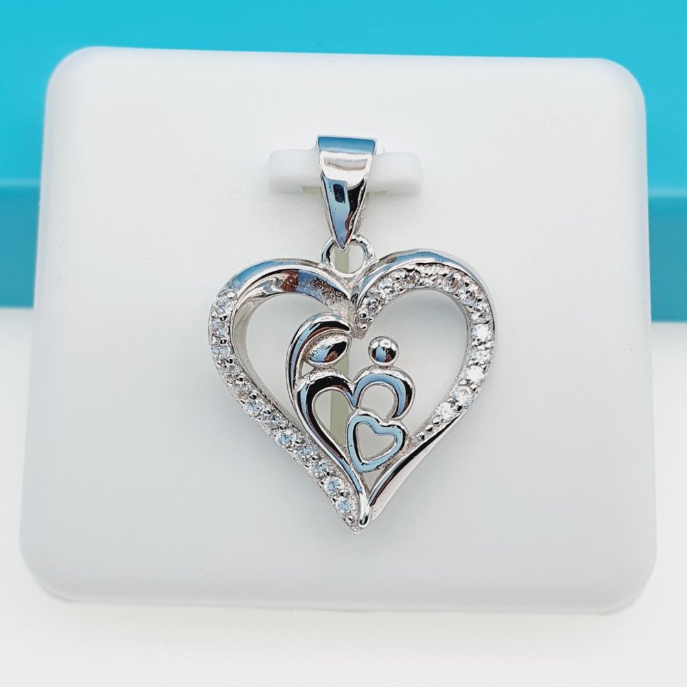 "925 Sterling Silver CZ Beautiful Pendant for Women, 1USPAR4017 - Picture 9 of 11